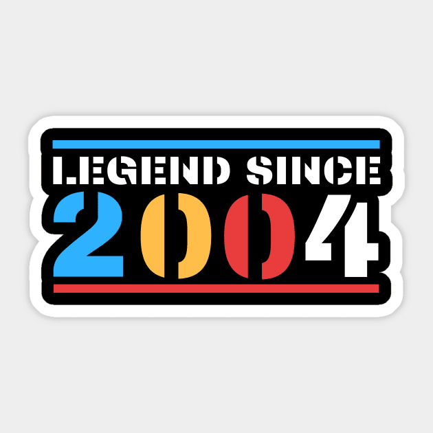 Legend Since 2004 Sticker by BestOfArtStore